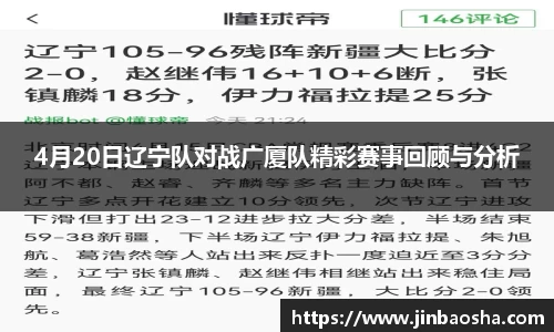 4月20日辽宁队对战广厦队精彩赛事回顾与分析